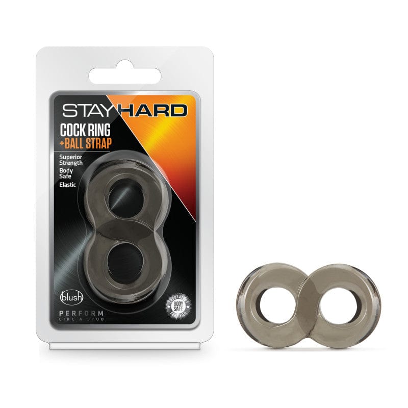 Stay Hard Cock Ring and Ball Strap Adult Sex Toy Black COCK RINGS