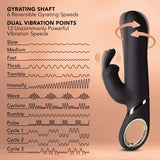 Blush Novelties VIBRATORS-RABBIT Black Lush Victoria -  22.9 cm (9'') USB Rechargeable Rabbit Vibrator 819835028291