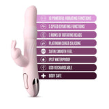 Blush Novelties VIBRATORS-RABBIT Pink Lush Aurora -  -  24.7 cm USB Rechargeable Rabbit Vibrator 819835026945
