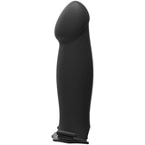 Body Extension Adult Toys Black Be Bold 8in Large Dong 2 Pc Hollow Silicone Strap-On Set 782421070342