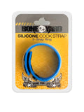 Boneyard Adult Toys Blue Boneyard Silicone Cock Strap - 3 Snap Ring - Blue 666987003085
