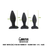 Brutus Adult Toys Black Anal Training Kit 3 Piece Pack Brutus 8718858989294