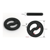 Brutus Adult Toys Black Brutus Yin Yang Silicone Cock and Ball Duo Ring 8720195153177