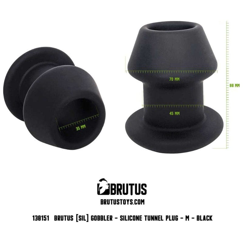 Brutus Adult Toys Black / Medium Brutus Gobbler Silicone Tunnel Plug M 8718858988839