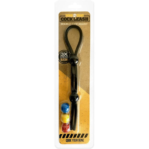 Boneyard Cock Leash Double - Adjustable Cock Lasso Ring Cockrings