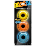 C1 Releasing COCK RINGS Coloured The D-Ring Glow X3 - Glow In Dark  Cock Rings - Set of 3 666987100029