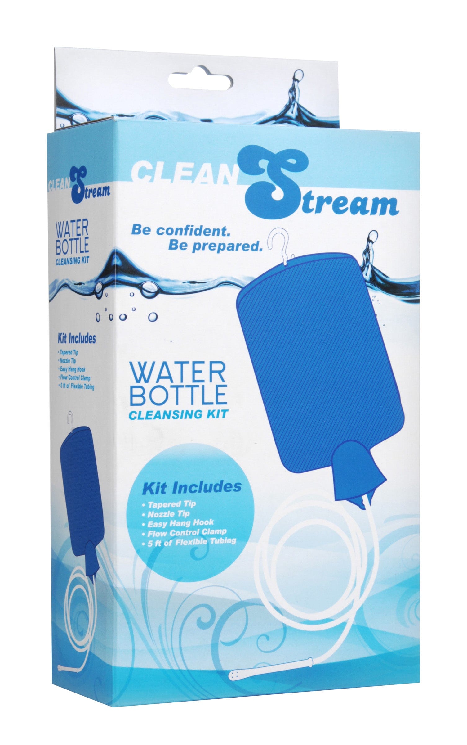 CleanStream Adult Toys Blue Water Bottle Cleansing Kit Blue 811847018536