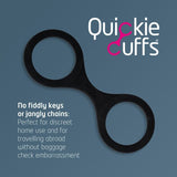 CreativeC Adult Toys Quickie Cuffs Medium Black 847878001407
