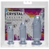 Crystal Jellies Adult Toys Clear Anal Starter Kit Clear 782421022433