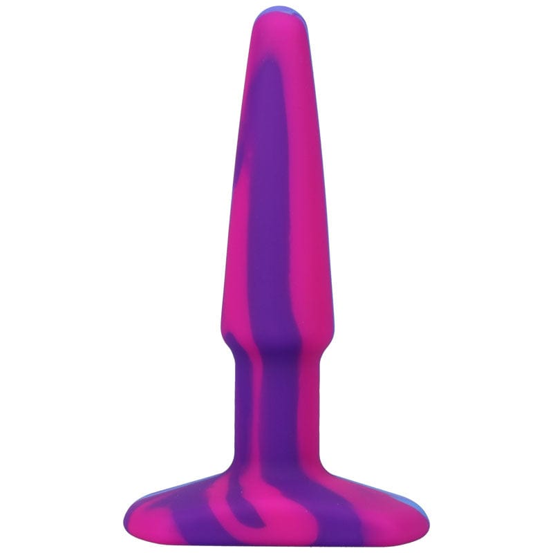 Doc Johnson ANAL TOYS Coloured A-Play Groovy Silicone Anal Plug- 4 inch - Berry  10 cm Butt Plug 782421083328