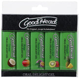 Doc Johnson LOTIONS & LUBES GoodHead Oral Delight Gel - Tropical Fruits - Flavoured Oral Gels - Set of 5 x 30ml Bottles 782421083205