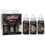Doc Johnson LOTIONS & LUBES GoodHead Tingle Drops - Cherry, Cotton Candy & French Vanilla - 3 Pack 782421070106