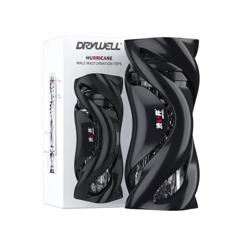 Drywell Adult Toys Black Hurricane Masturbator Black 4582572180411