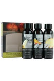 Earthly Body LOTIONS & LUBES Edible Tropical Massage Oil Trio - Mango, Pineapple & Banana Flavoured - 3 x 59 ml Bottles 814487024998