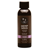 Earthly Body LOTIONS & LUBES Hemp Seed Massage Lotion - Lavender Scented - 59 ml Bottle 814487022802