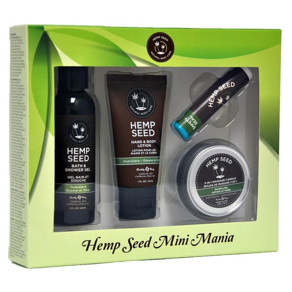 Earthly Body LOTIONS & LUBES Hemp Seed Mini Mania - Guavalava (Guava & Blackberry) Scented Lotion Kit - 4 Piece Set 814487021478