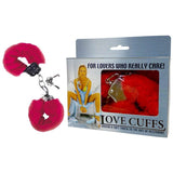 Excellent Power BONDAGE-TOYS Red Love Cuffs -  Fluffy Hand Cuffs 4892503058369
