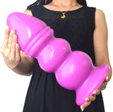 FAAK Adult Toys Purple Huge Anal Plug - Purple