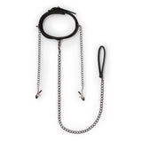 Fetish Collection Adult Toys Black Collar With Nipple Chains 8718627528310