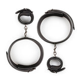 Fetish Collection Adult Toys Black Thigh and Wrist Cuff Set 8718627529980