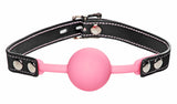 Frisky Adult Toys Pink Glow Gag Glow in the Dark Silicone Ball Gag 848518021915
