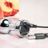 Gender X ANAL TOYS Chrome Gender X ROCKIN' METAL PLUG - Metallic 9.3 cm USB Rechargeable Butt Plug 844477019086