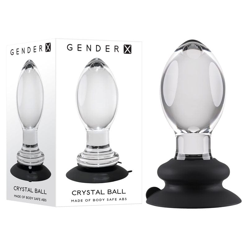 Gender X ANAL TOYS Clear Gender X Crystal Ball -  Glass  Butt Plug with Suction Base 844477021034