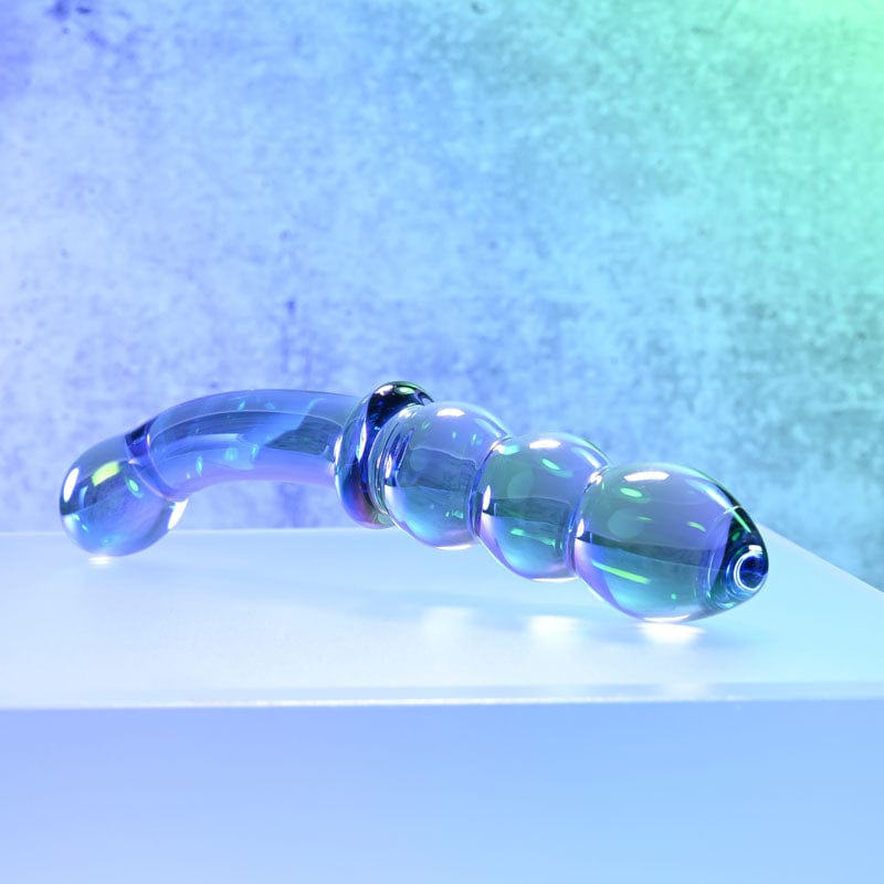 Gender X GLASS TOYS Blue Gender X LUSTROUS GALAXY WAND - /Violet Glass 18.5 cm Double Ended Massager 844477021065