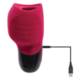 Gender X STIMULATORS Gender X BODY KISSES - Black/Red USB Rechargeable Sucking Stimulator 844477020211