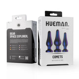 Hueman Adult Toys Blue Comets 3 Pc Butt Plug Set 8719934002739