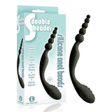 Icon Brands ANAL TOYS Black The 9's S-Double Header -  Double Ended Anal Beads 847841026499