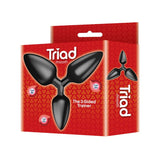 Icon Brands ANAL TOYS Black Triad 3 Way Butt Plug -  Smooth 3-Way Butt Plug 847841026949