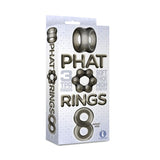 Icon Brands COCK RINGS Charcoal Phat Rings - Smoke Cock Rings - Set of 3 847841026727