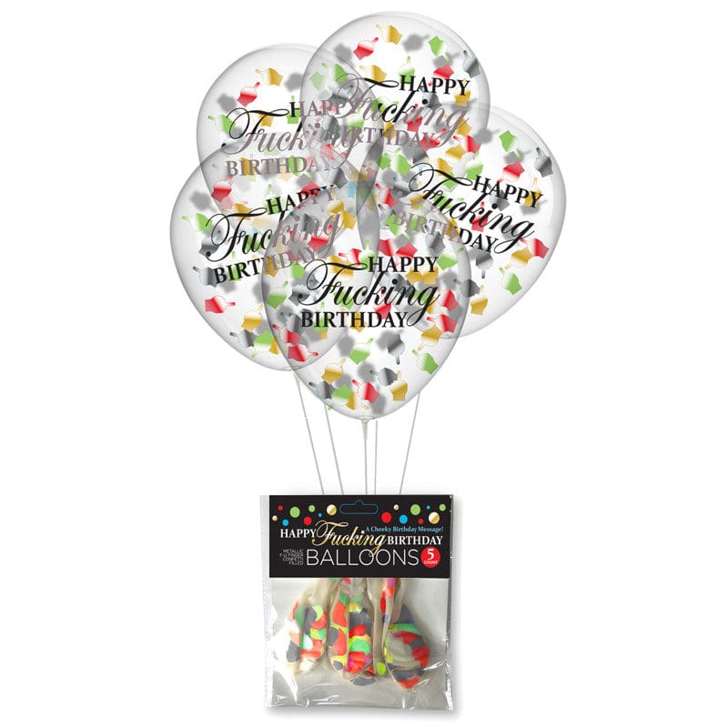 Little Genie NOVELTIES Happy Fucking Birthday Confetti Balloons - Party Balloons 817717010525