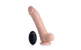 8 inch Dual Density Squirting Dildo Light Skin Tone with Remote