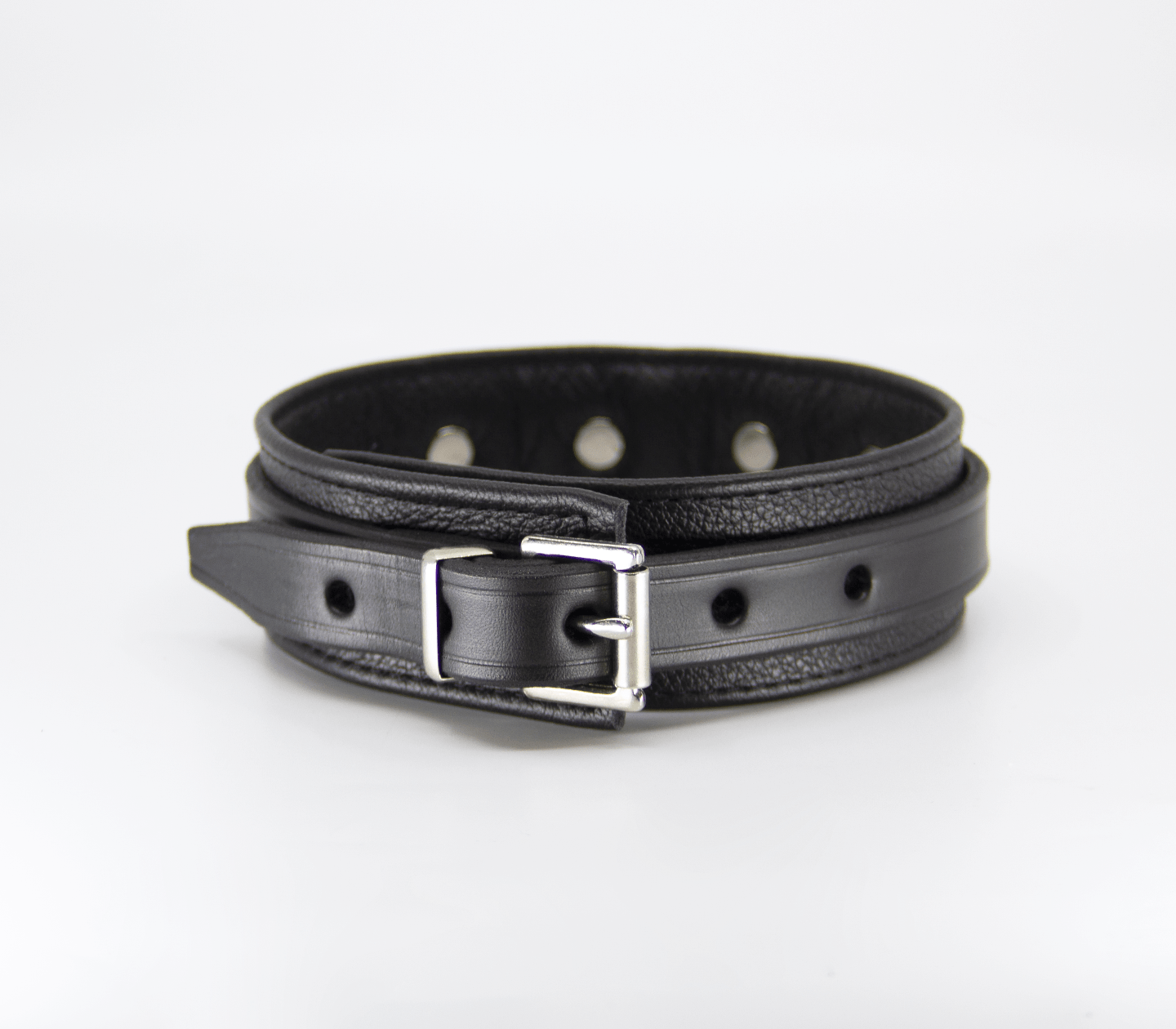Love In Leather Leather BDSM Collar 4cm wide Hand Crafted