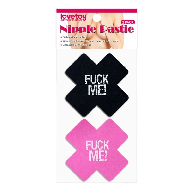 F*CK ME Cross Pattern Nipple Pasties Twin Pack – Adult Stuff Warehouse