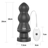 Lovetoy Adult Toys Black King Vibrating Anal Rigger 7.8in 6970260909433