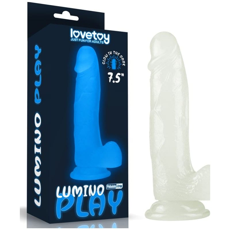 Lovetoy Adult Toys Clear Lumino Play Dildo 7.5'' 6970260906708