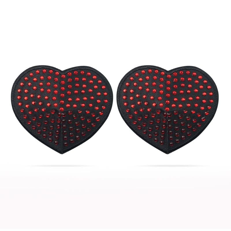 Lovetoy Adult Toys Red Red Diamond Heart Nipple Pasties Reusable 6970260909693