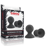 Lovetoy BONDAGE-TOYS Black Bondage Fetish Silicone Comfort Nipple Suckers -  - Set of 2 6970260907729