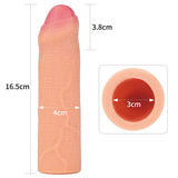 Lovetoy SLEEVES Flesh Nature Extender 1'' Silicone Uncut Sleeve -  2.5 cm Penis Extender Sleeve 6970260906555