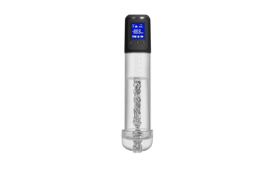 LuvPump Adult Toys Clear Advanced LCD Smart Penis Pump w Magic Sleeve 6935847700612