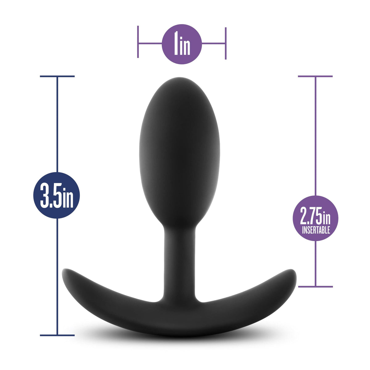 Luxe Wearable Vibra Slim Plug Small Black 3.5 Inch Length > Anal Range > Vibrating Butt Plugs