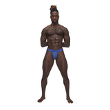Male Power Lingerie Blue / Large/Extra Large Male Power Sexagon Micro V Thong Blue 845830086448