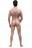 Male Power Lingerie Blue / One Size Male Power Rip Off Harness Set 845830070386