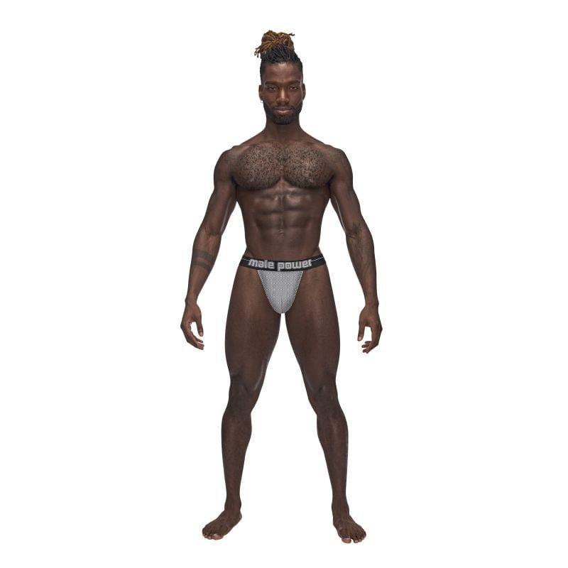 Male Power Lingerie Grey / Small/Medium Male Power Sexagon Micro V Thong Grey 845830086431
