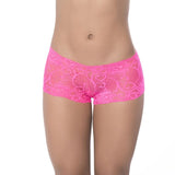 Mapale Lingerie Pink / Large Lace Boyshort Hot Pink 849663057668