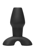 Master Series Adult Toys Black Invasion Hollow Silicone Anal Plug Small 848518015655