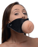 Master Series Adult Toys Black Pussy Face Oral Sex Mouth Gag 848518025999